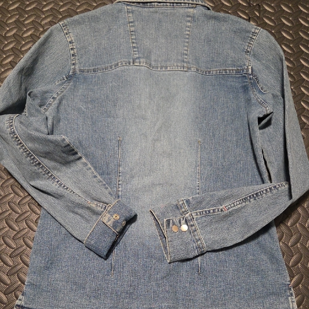 Point Zero Women's Denim Shirt with Snap Buttons Size S - Picture 5 of 8
